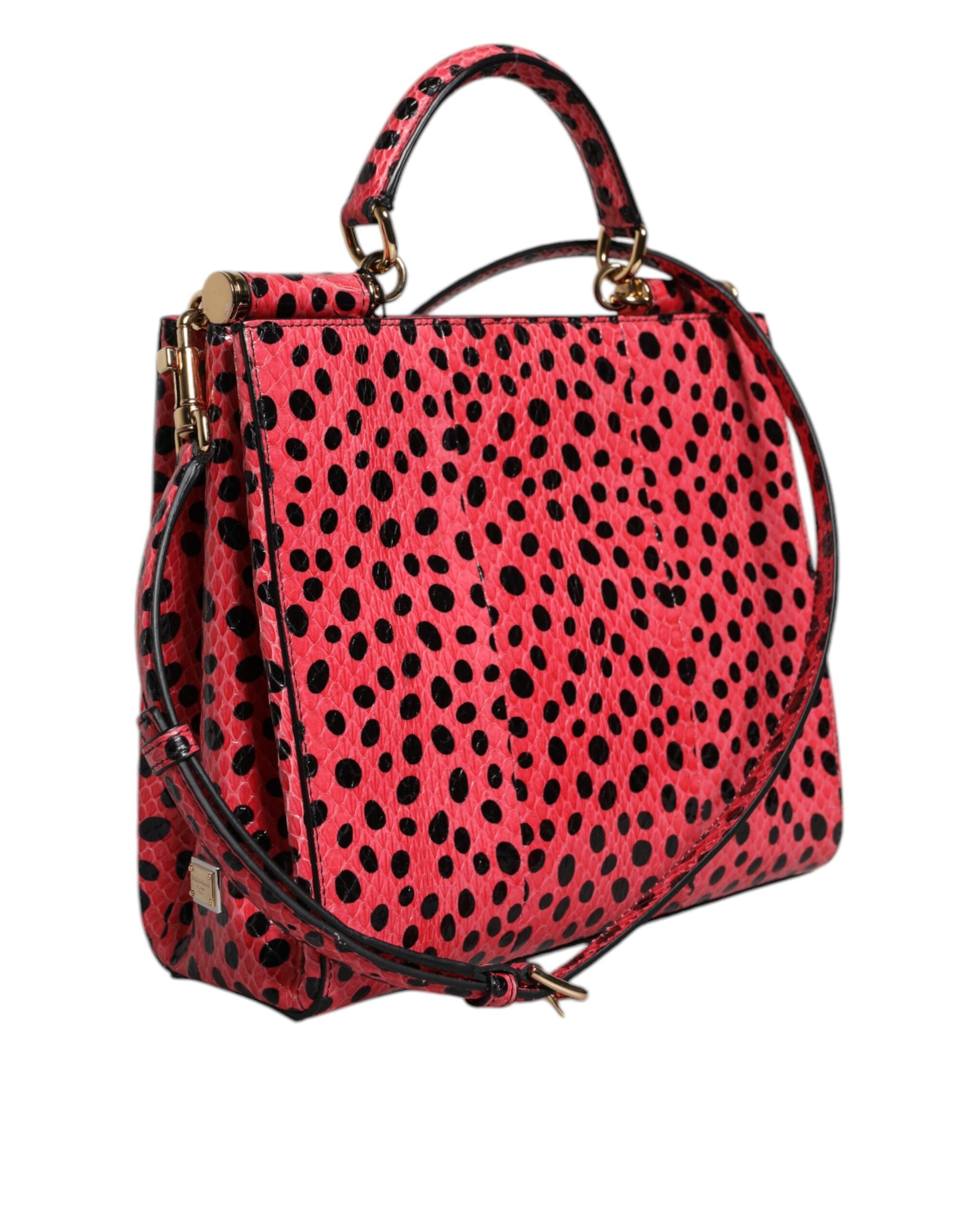 Dolce & Gabbana Pinke Exotic Leather Top Handle Tote Crossbody Tasche