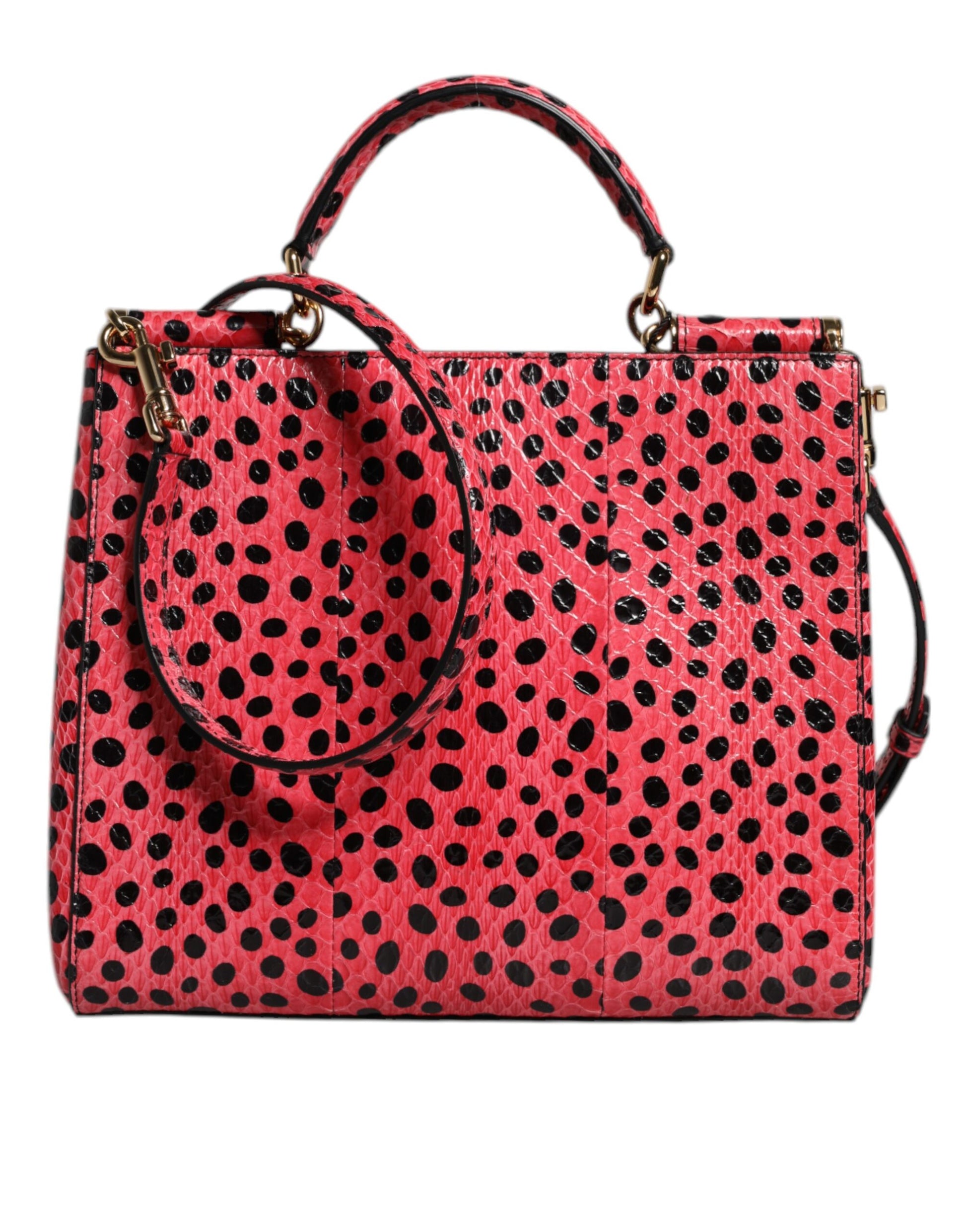 Dolce & Gabbana Pinke Exotic Leather Top Handle Tote Crossbody Tasche
