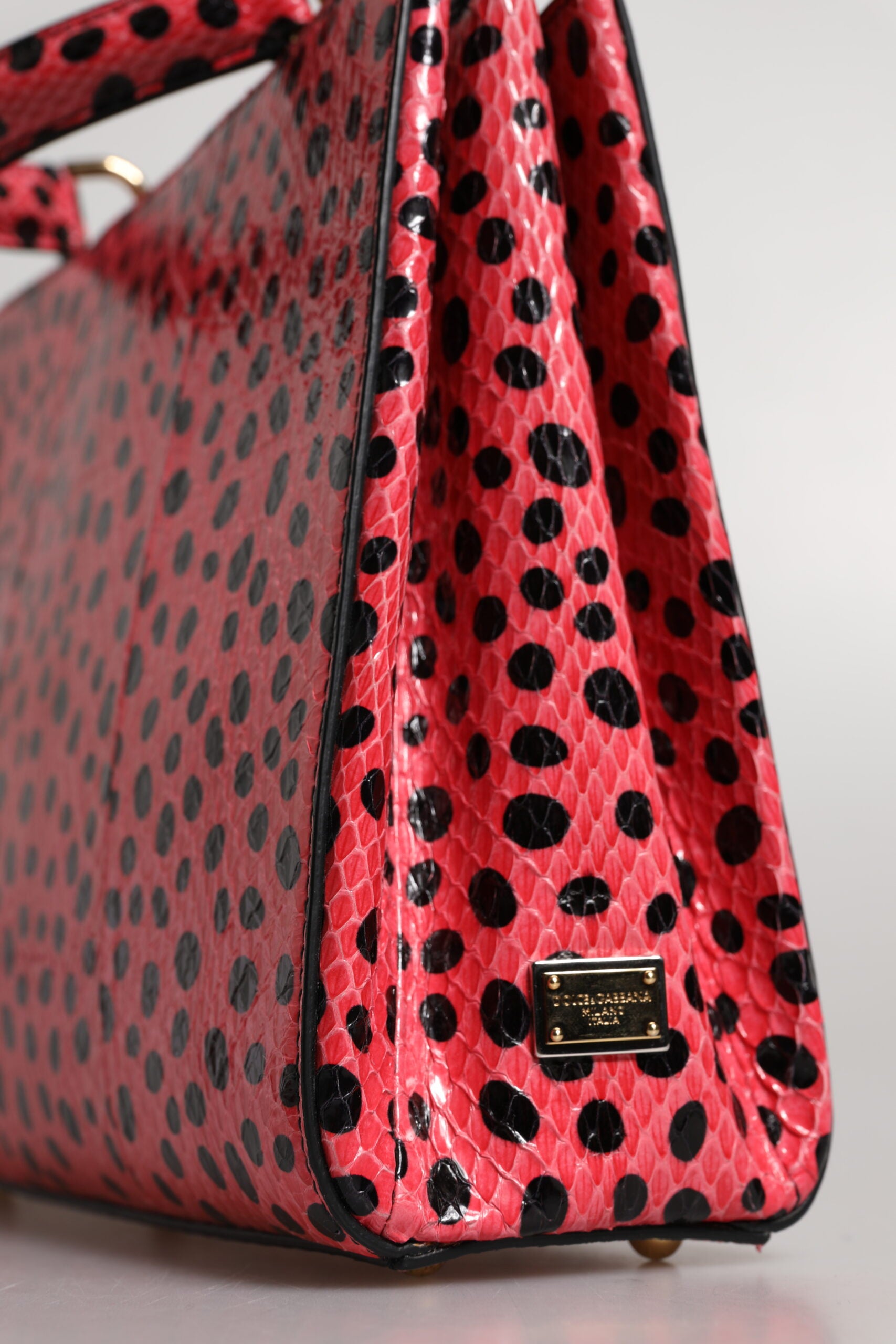 Dolce & Gabbana Pinke Exotic Leather Top Handle Tote Crossbody Tasche