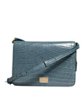 Dolce & Gabbana Groene Exotische Leren DG Plaque Crossbody Mini Tas