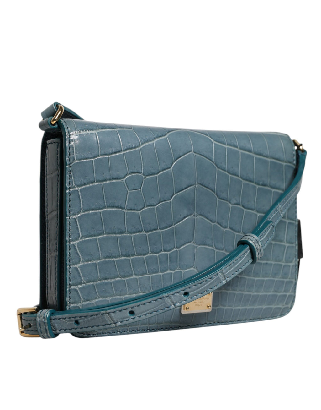 Dolce & Gabbana Groene Exotische Leren DG Plaque Crossbody Mini Tas