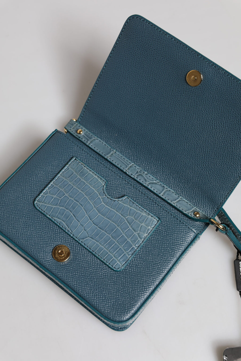 Dolce & Gabbana Groene Exotische Leren DG Plaque Crossbody Mini Tas