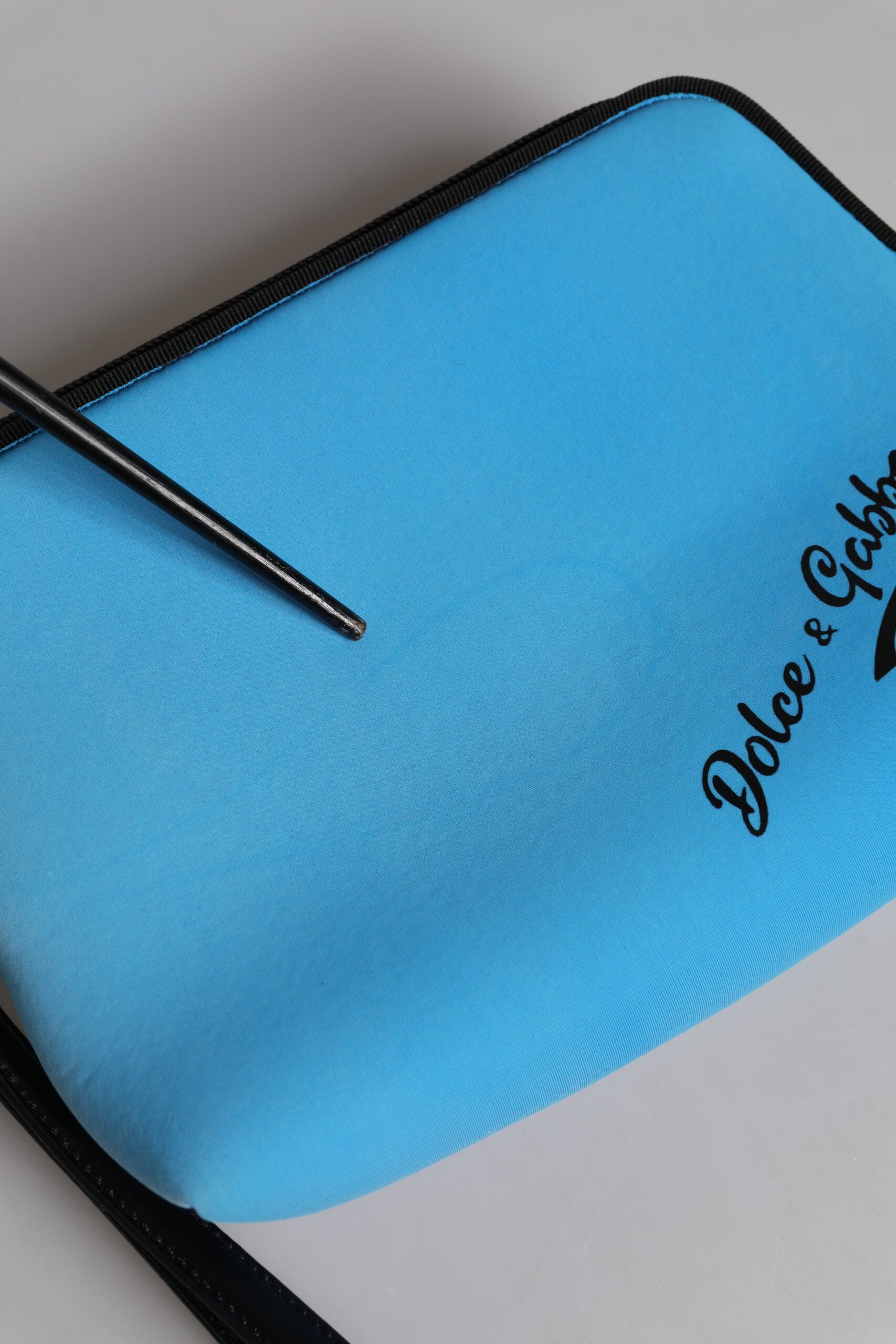 Dolce & Gabbana Blaue DG Logo Print Clutch Zip Borse Pouch Tasche