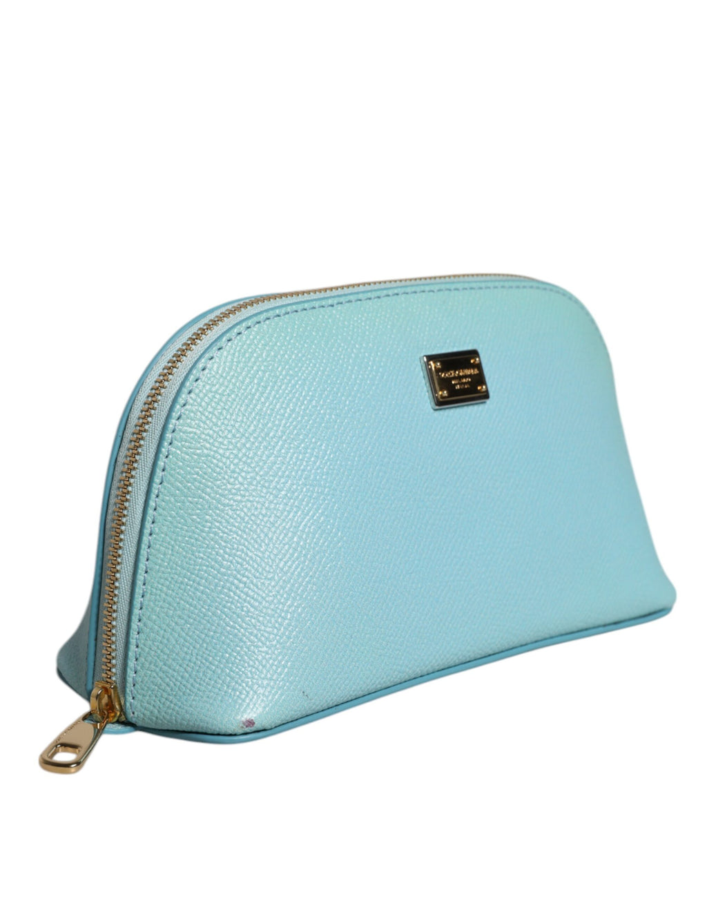 Dolce & Gabbana Hellblaue Lederhandtasche Clutch Mini Purse Pouch Bag