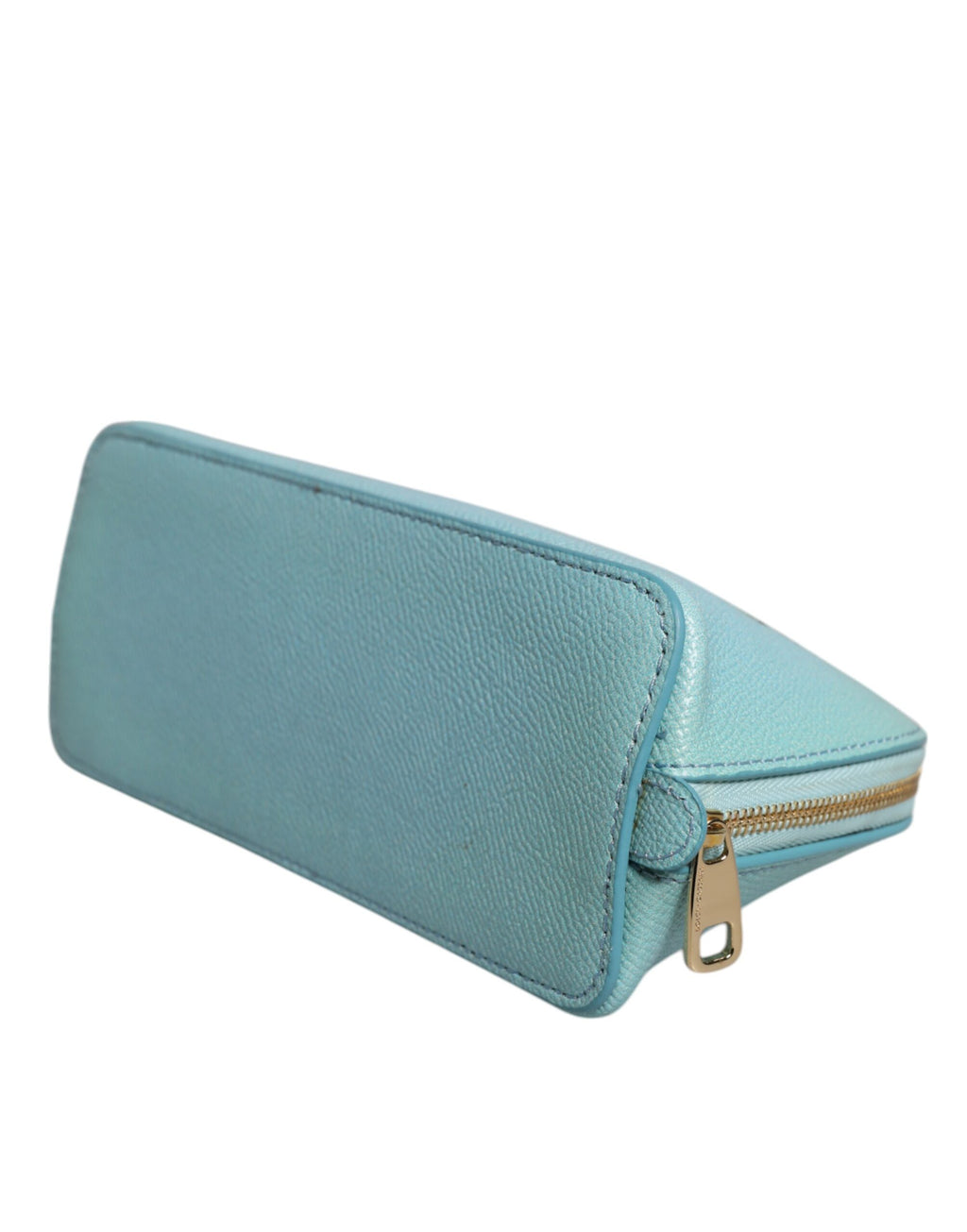Dolce & Gabbana Hellblaue Lederhandtasche Clutch Mini Purse Pouch Bag