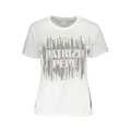 Patrizia Pepe Weißes T-Shirt aus Baumwolle für Frauen