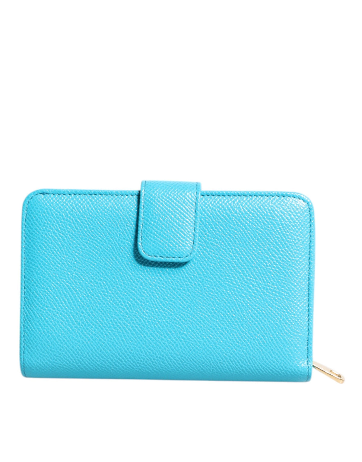 Dolce & Gabbana Light Blue Leder Zweifach faltbare Kontinentale Clutch Geldbörse