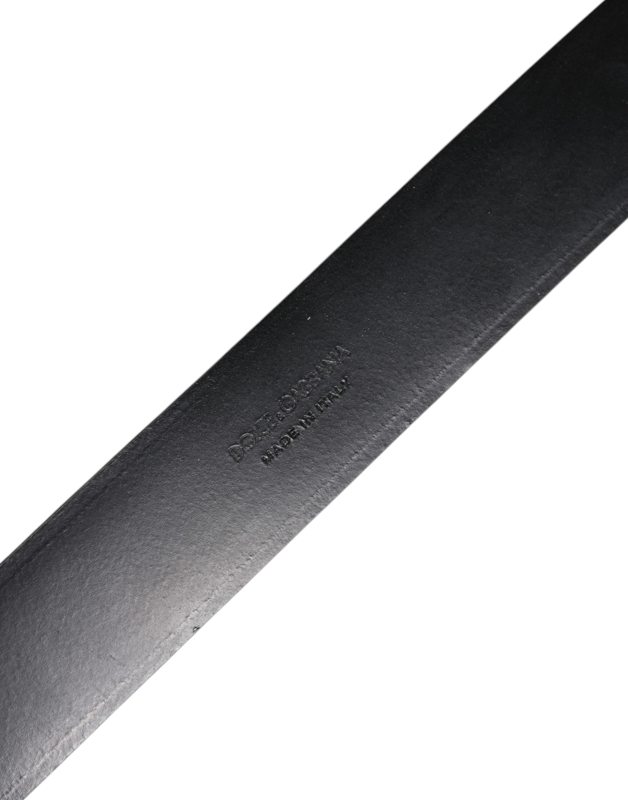 Dolce & Gabbana Schwarzer Leder Metallschnalle Klassischer Gürtel