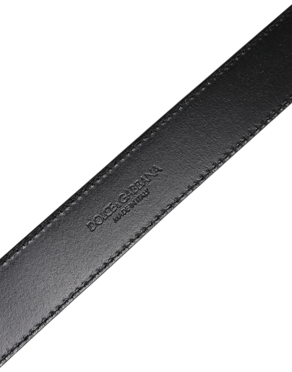 Dolce & Gabbana Silberner Leder Gürtel mit klassischer Metall-Logo-Schnalle