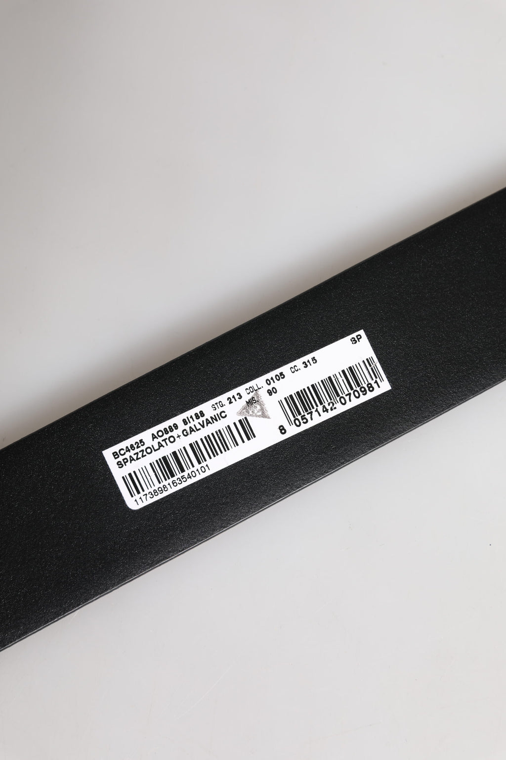 Dolce & Gabbana Schwarzes Leder DG Logo Plaque Schnalle Gürtel