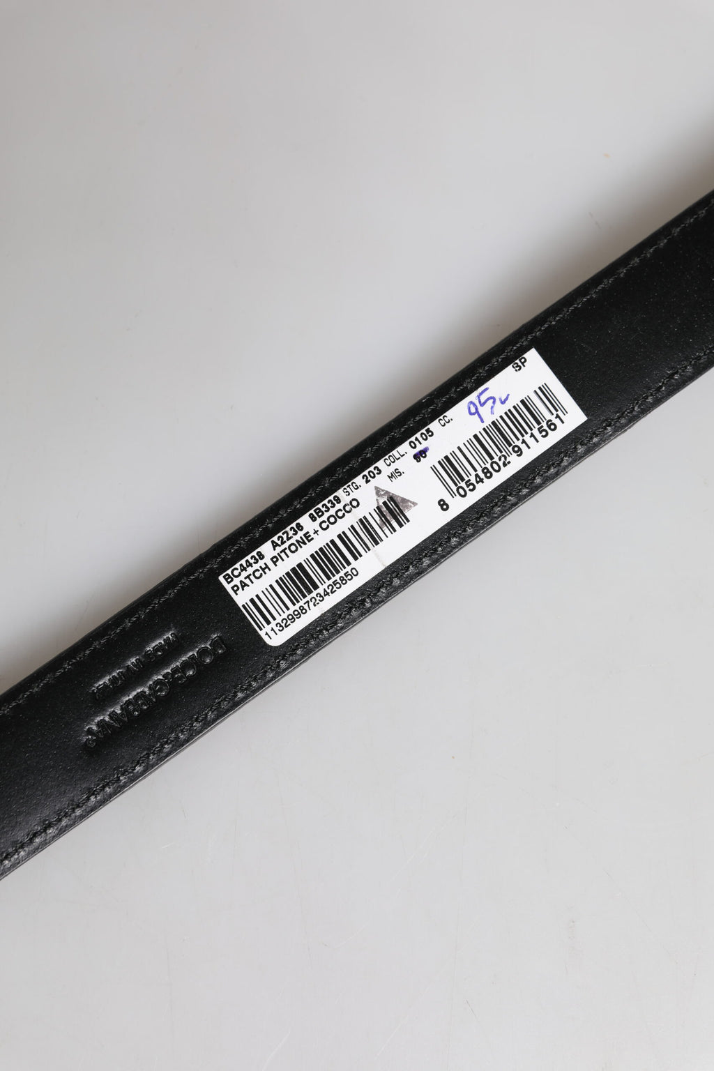 Dolce & Gabbana Brauner Exotenleder-Gürtel mit Metall-Logo-Schnalle