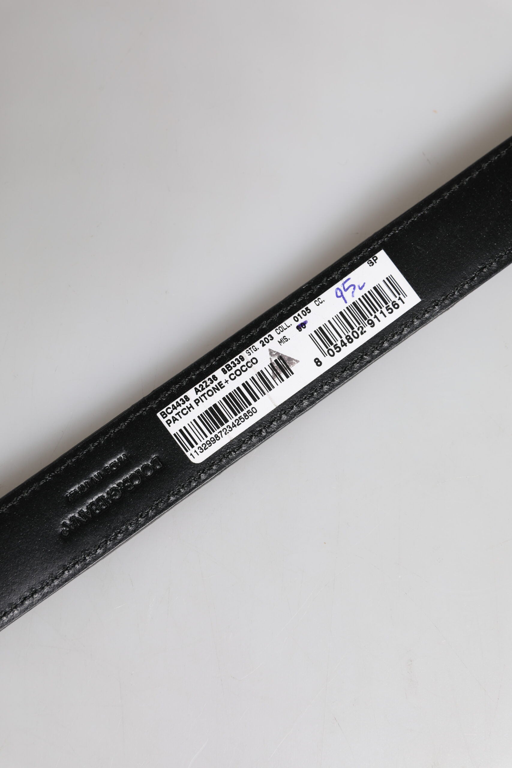 Dolce & Gabbana Brauner Exotenleder-Gürtel mit Metall-Logo-Schnalle