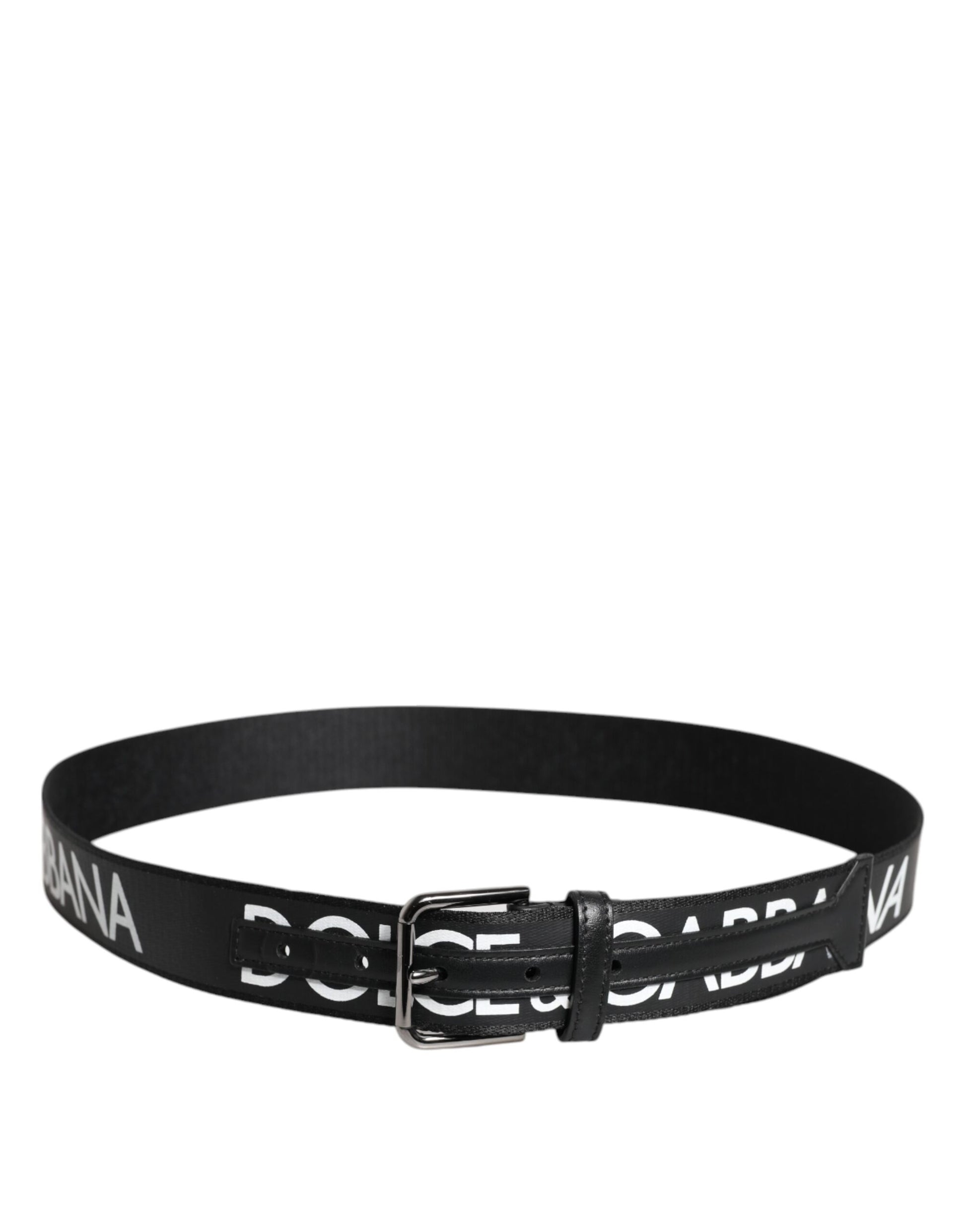 Dolce & Gabbana Schwarzer Leder-Gürtel mit klassischer Metall-Logo-Schnalle