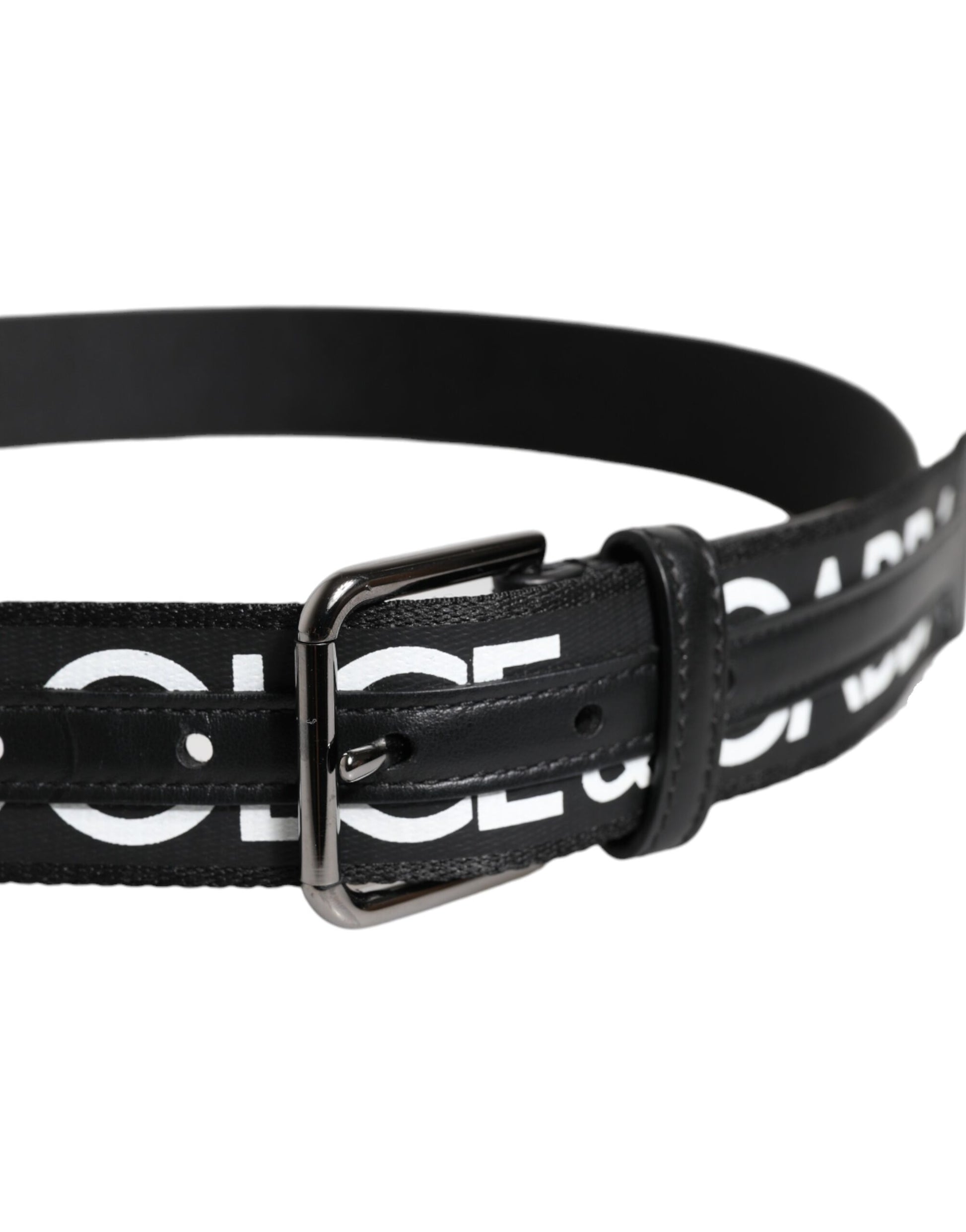 Dolce & Gabbana Schwarzer Leder-Gürtel mit klassischer Metall-Logo-Schnalle