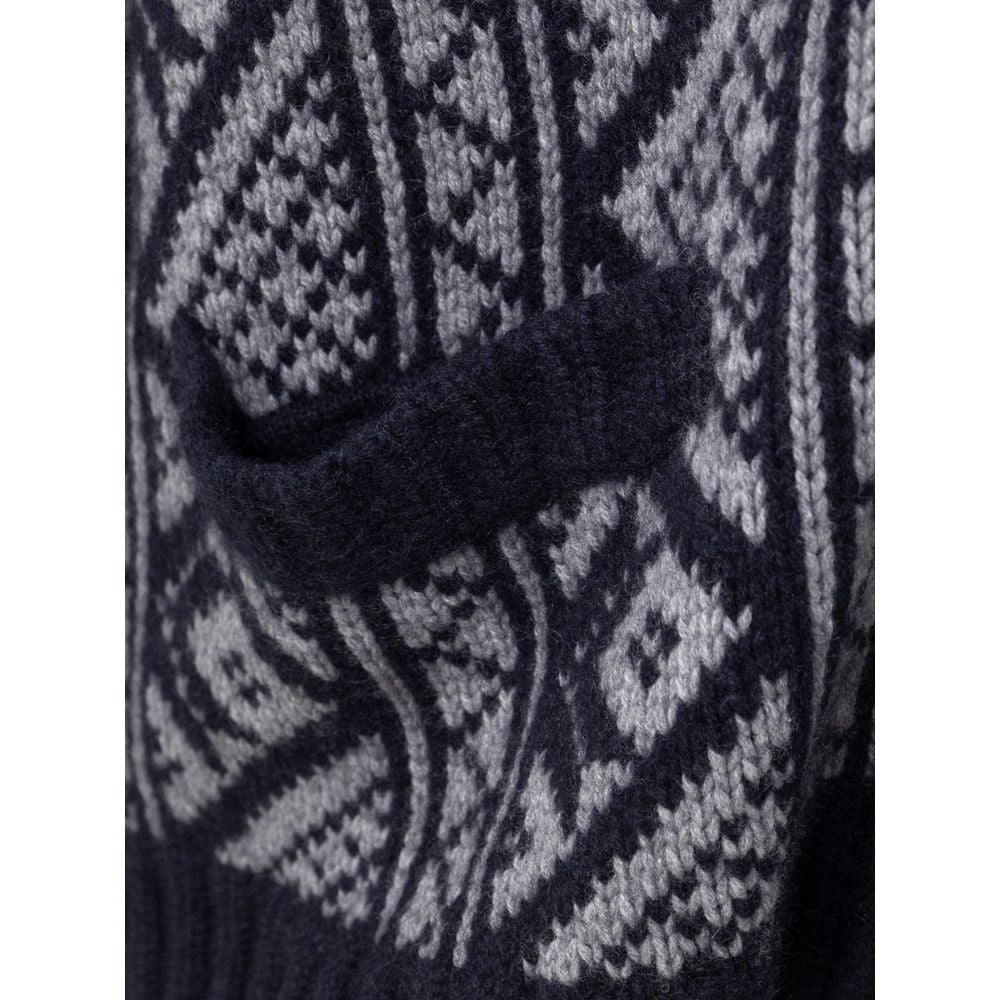 Cruciani Bicolor Kaschmir-Strickjacke