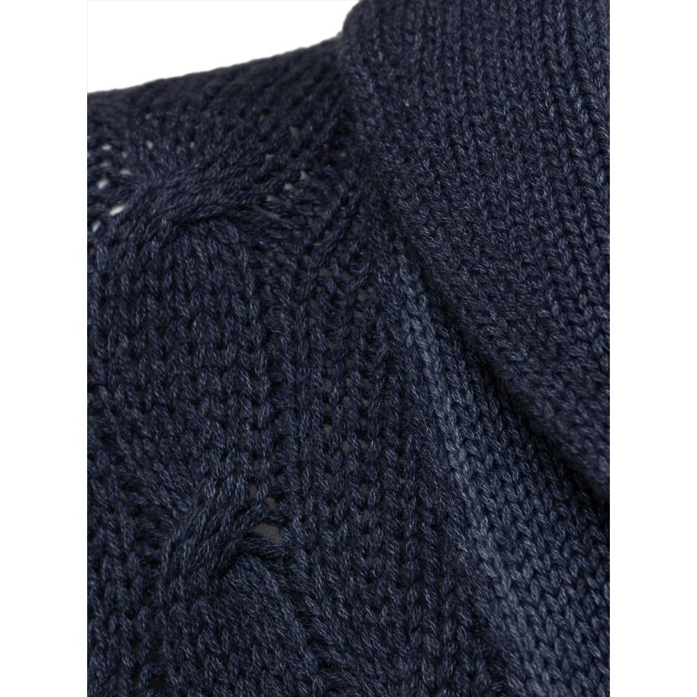 Cruciani Blaue Kaschmir-Strickjacke
