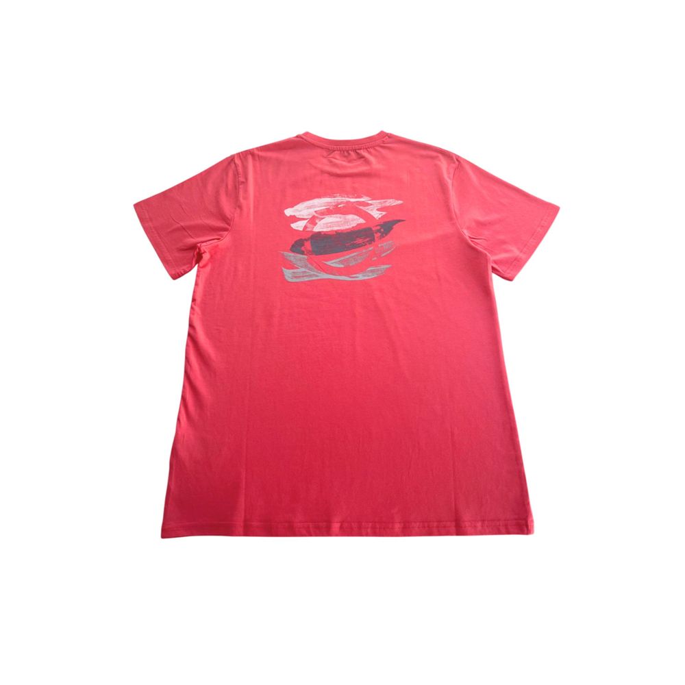 Trussardi Beachwear Rotes Baumwolle Männer T-Shirt