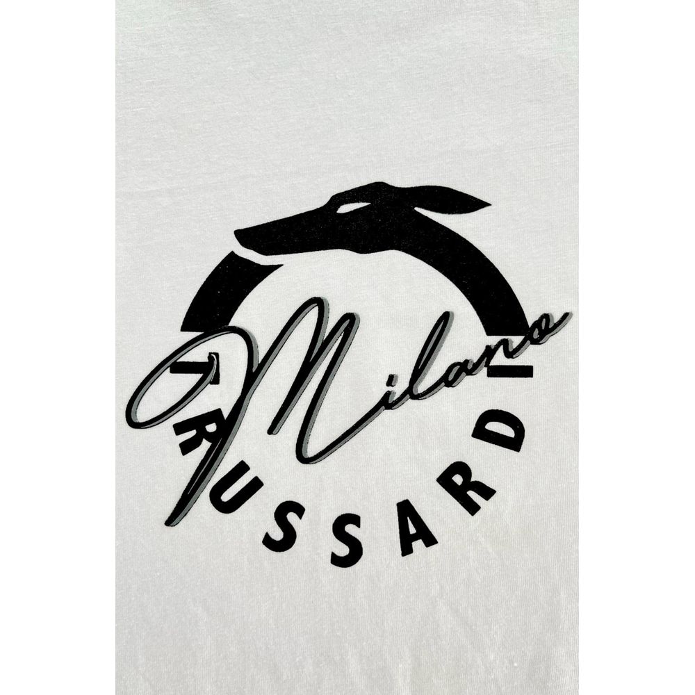 Trussardi Beachwear Weißes Baumwolle Männer T-Shirt