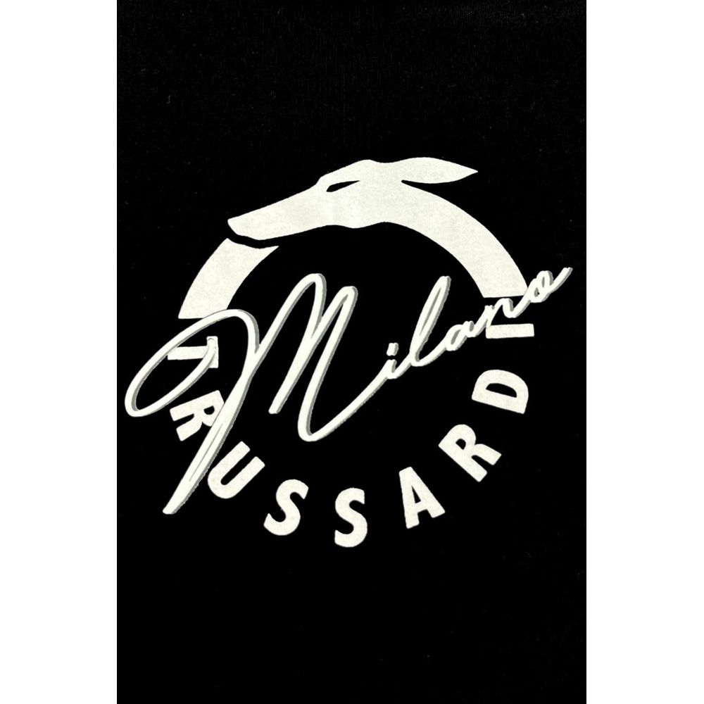 Trussardi Beachwear Schwarzes Baumwolle Männer T-Shirt