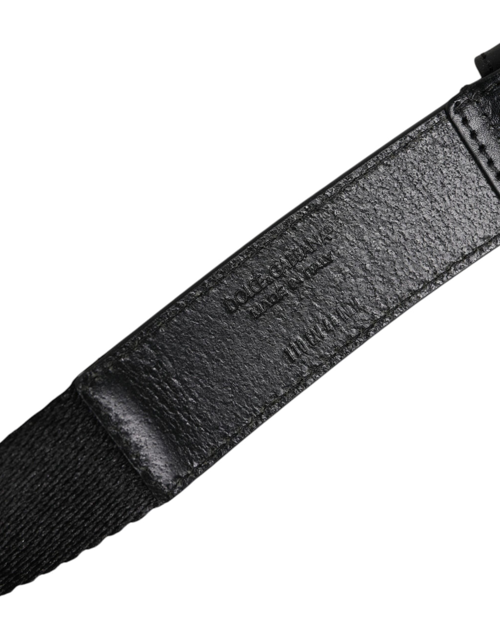 Dolce & Gabbana Gürtel mit schwarz-weiß bedruckter Metallschnalle mit Logo