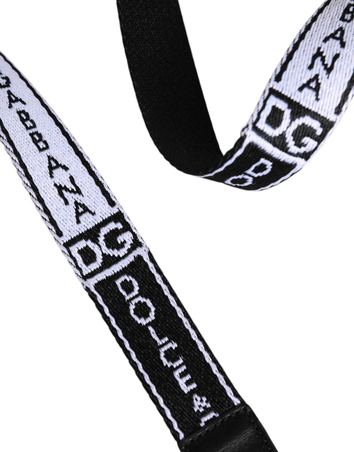 Dolce & Gabbana Gürtel mit schwarz-weiß bedruckter Metallschnalle mit Logo