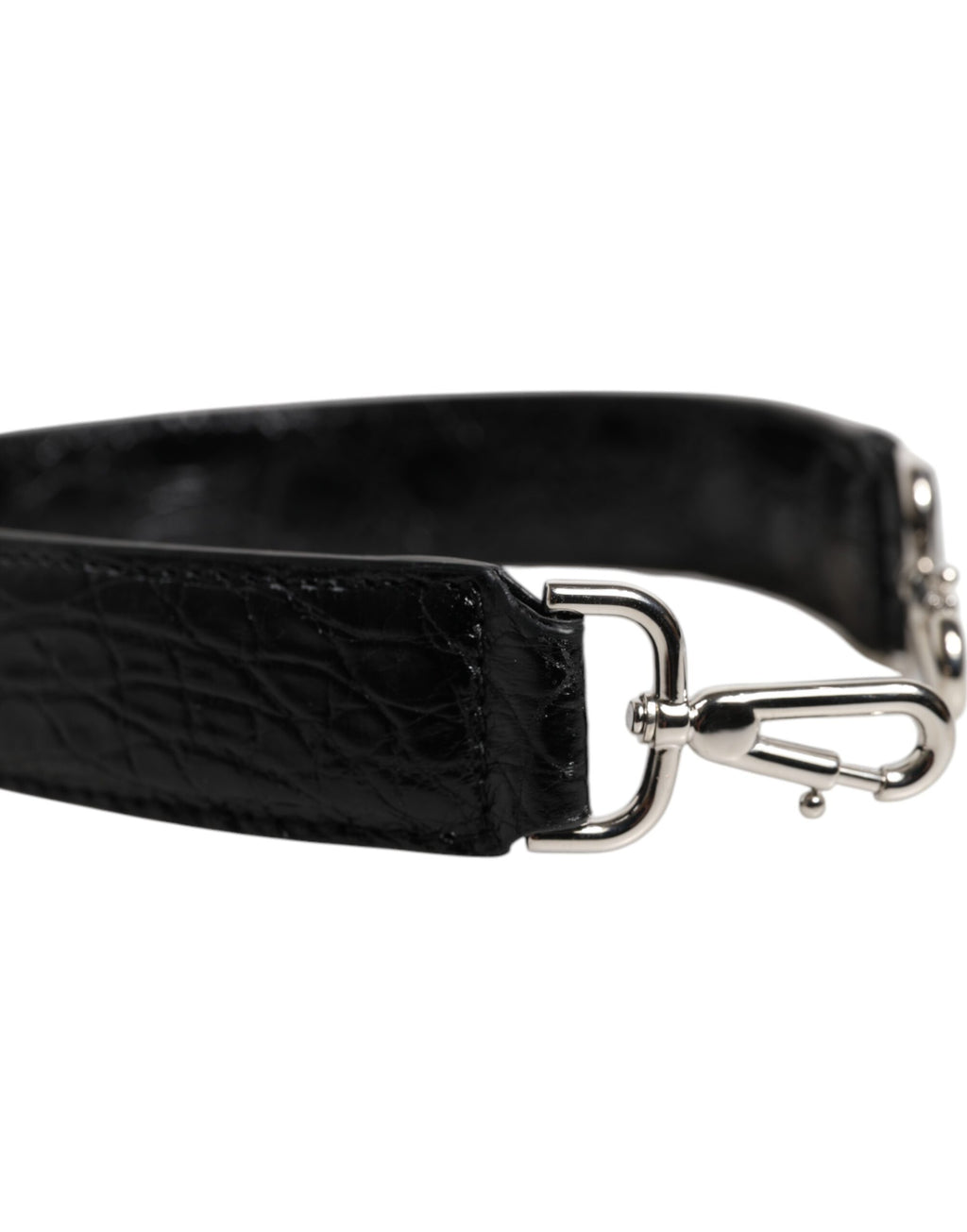 Dolce & Gabbana Zwart Alligator Lederen Tas Schouderband