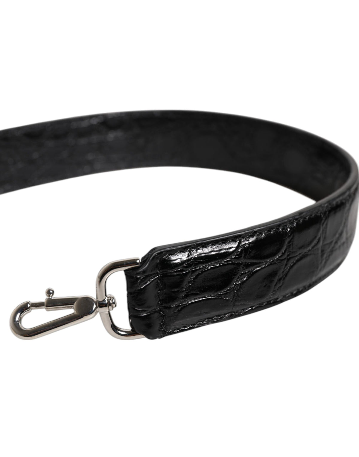 Dolce & Gabbana Zwart Alligator Lederen Tas Schouderband