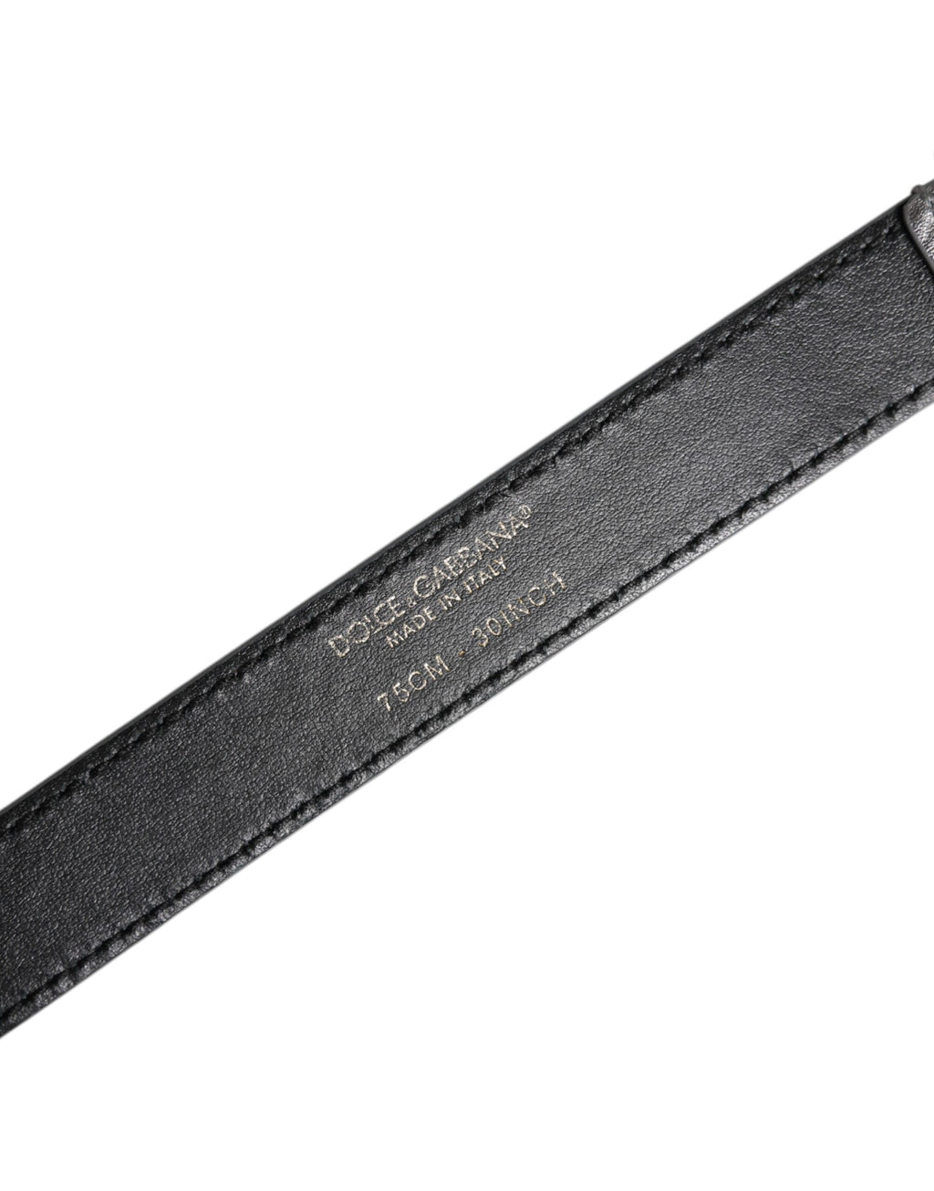 Dolce & Gabbana Silberne Logo-Gravur Metall Gürtelschnalle