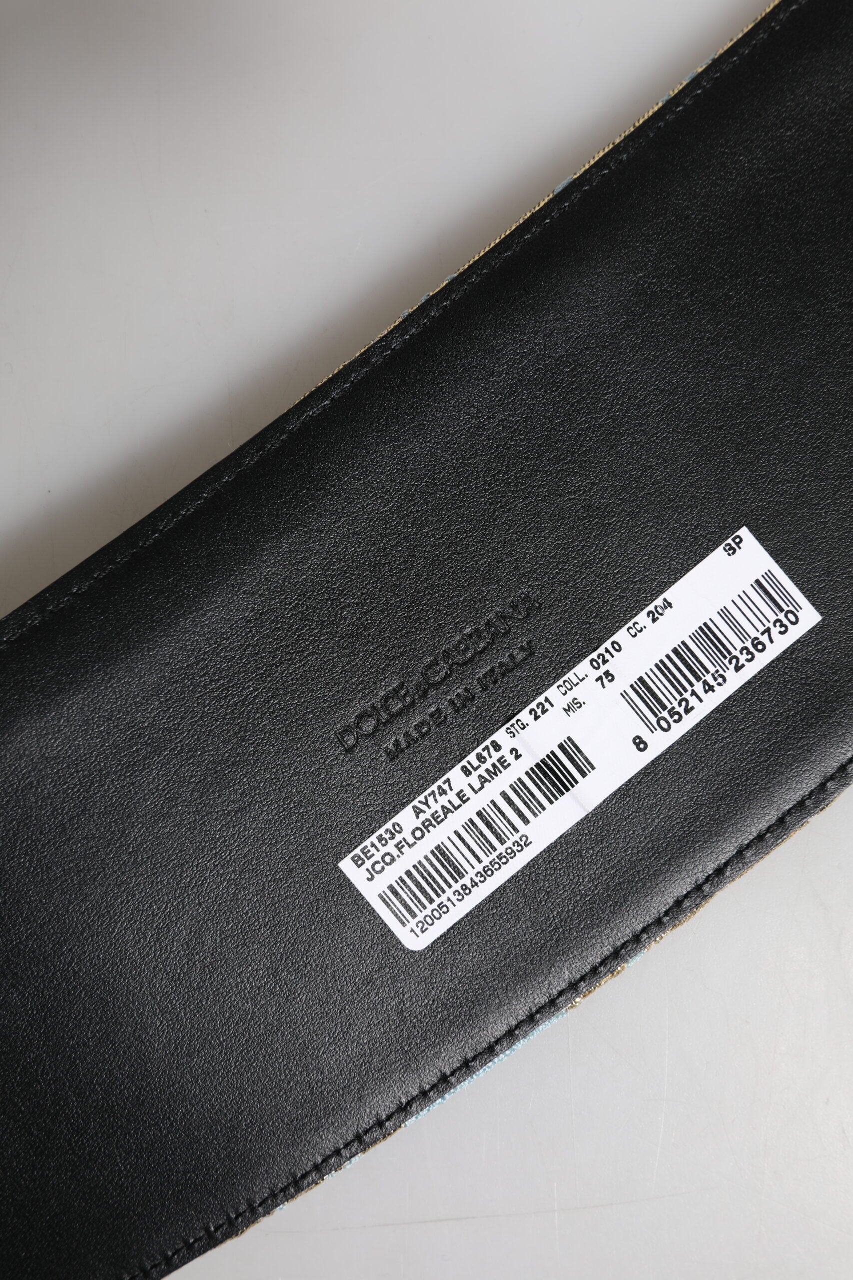 Dolce & Gabbana Multicolor Floral Jacquard Breiter Taillengürtel