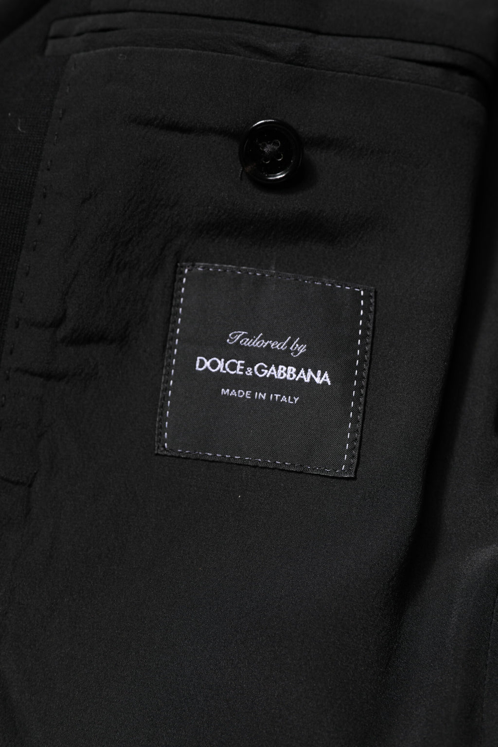 Dolce & Gabbana Schwarze Wolle Slim Fit Mantel Blazer Jacke Anzug