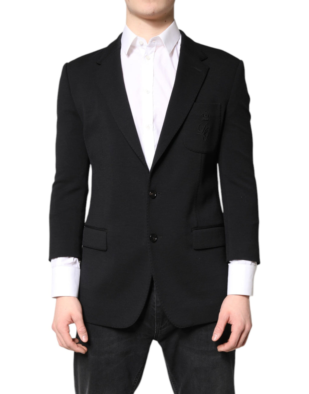 Dolce & Gabbana Schwarzer einreihiger Herrenmantel Blazer Anzug