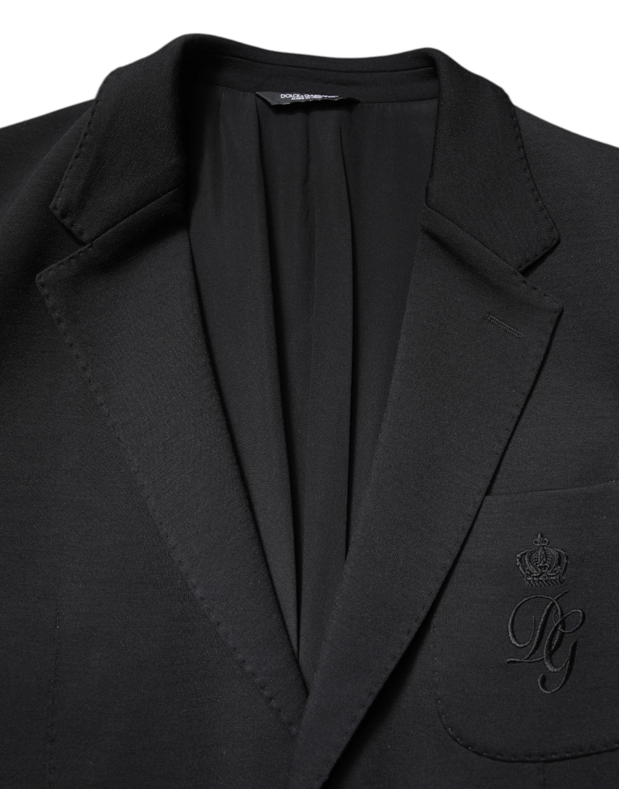 Dolce & Gabbana Schwarzer einreihiger Herrenmantel Blazer Anzug