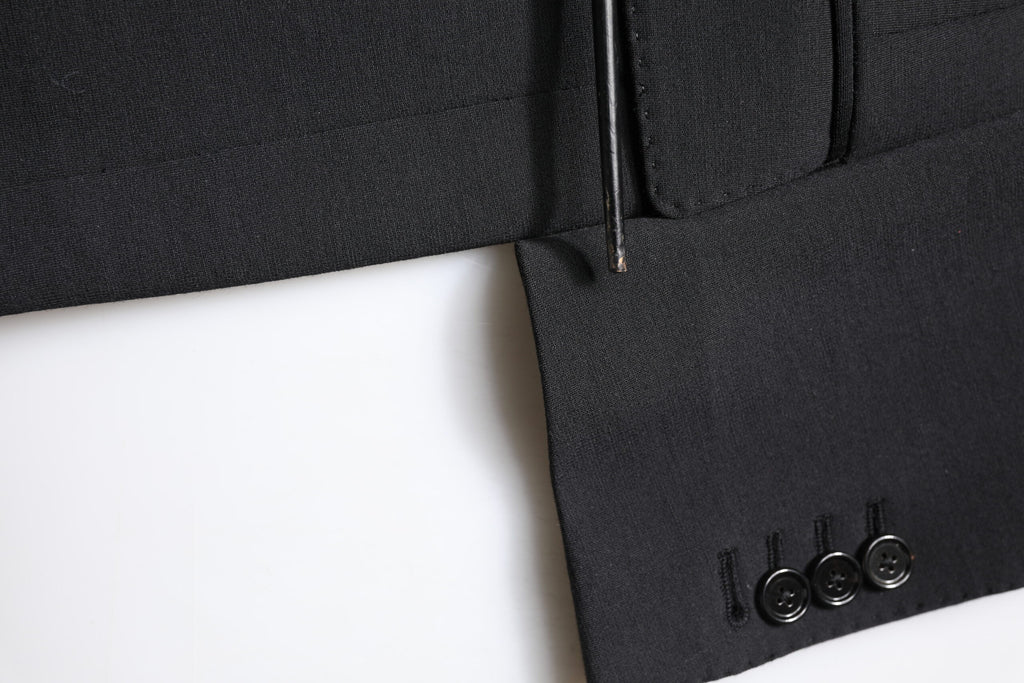 Dolce & Gabbana Schwarzer einreihiger Herrenmantel Blazer Anzug