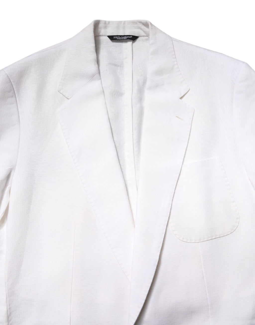 Dolce & Gabbana Weißer einreihiger Herrenmantel Blazer Anzug