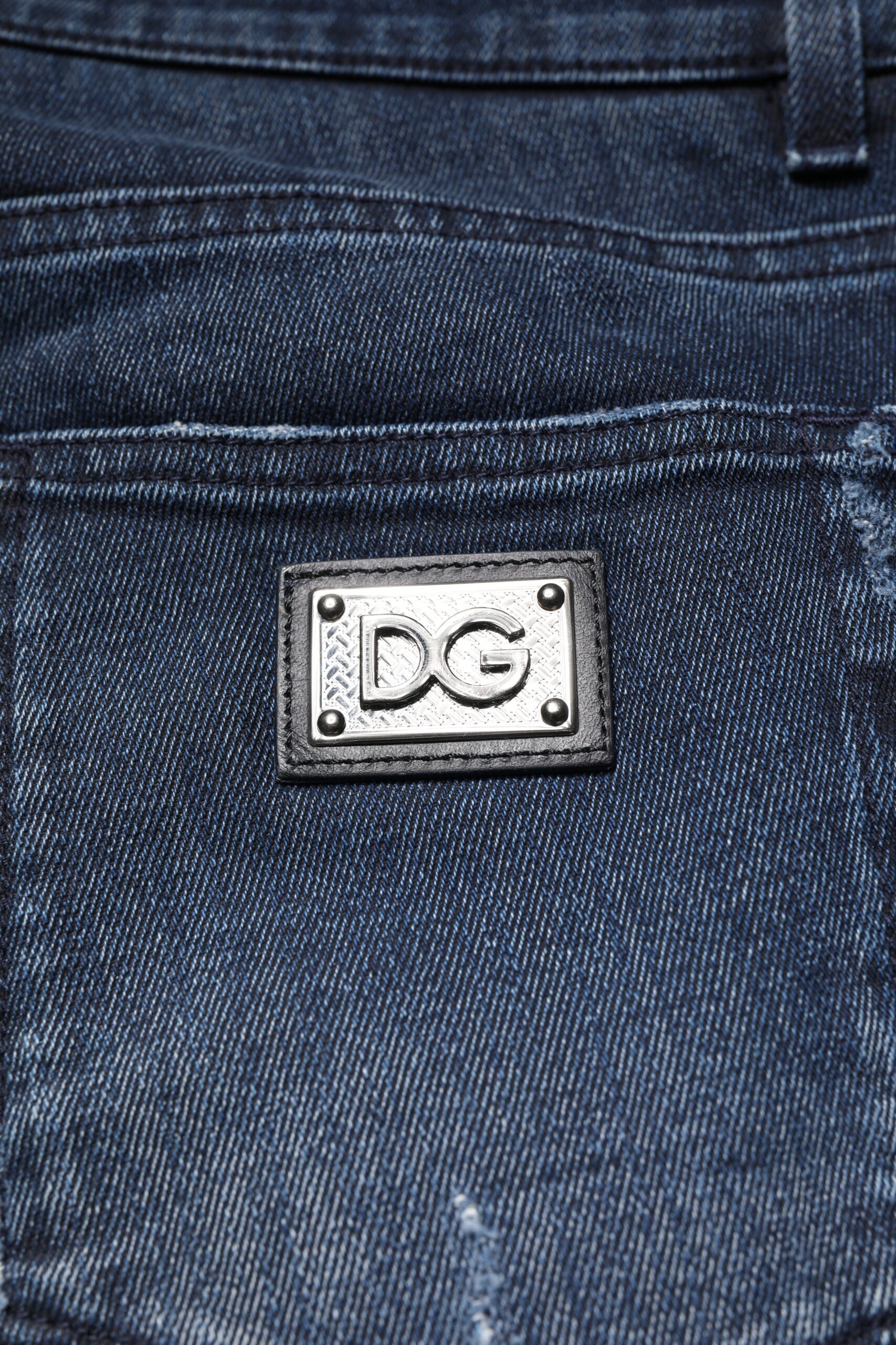 Dolce & Gabbana Blaue Baumwoll-Stretch-Skinny-Denim-Jeans für Männer