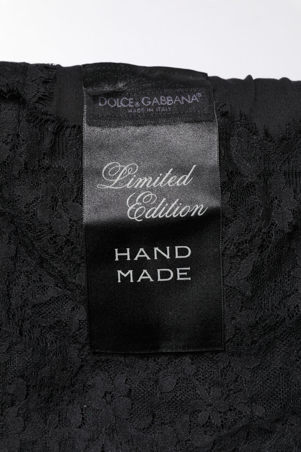 Dolce & Gabbana Schwarzes Top mit Rundhalsausschnitt aus transparenter Spitze Sacred Heart
