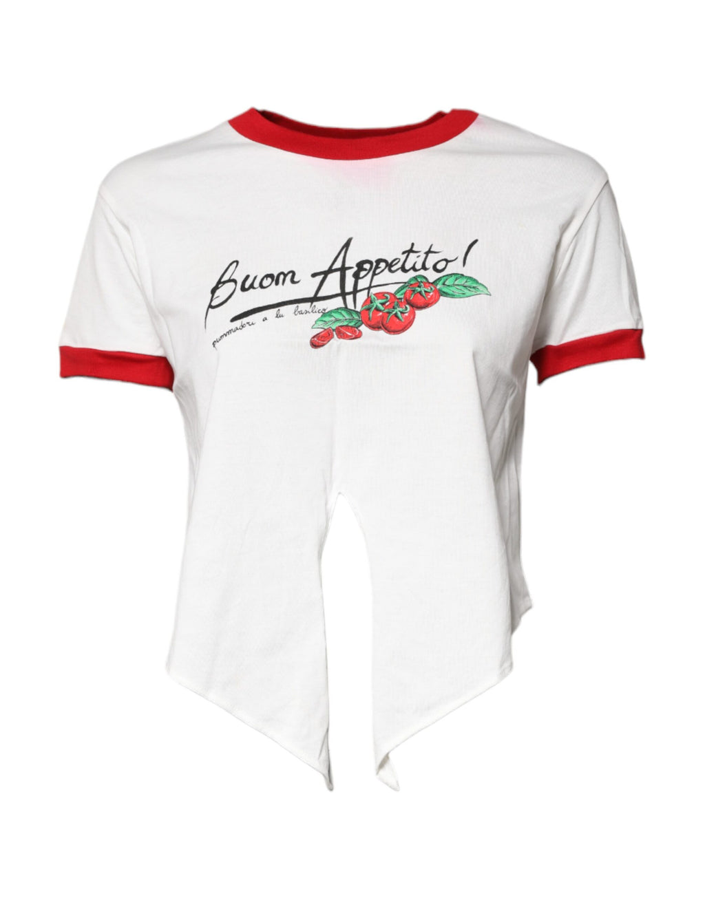 Dolce & Gabbana Weißes bedrucktes Rundhals-T-Shirt