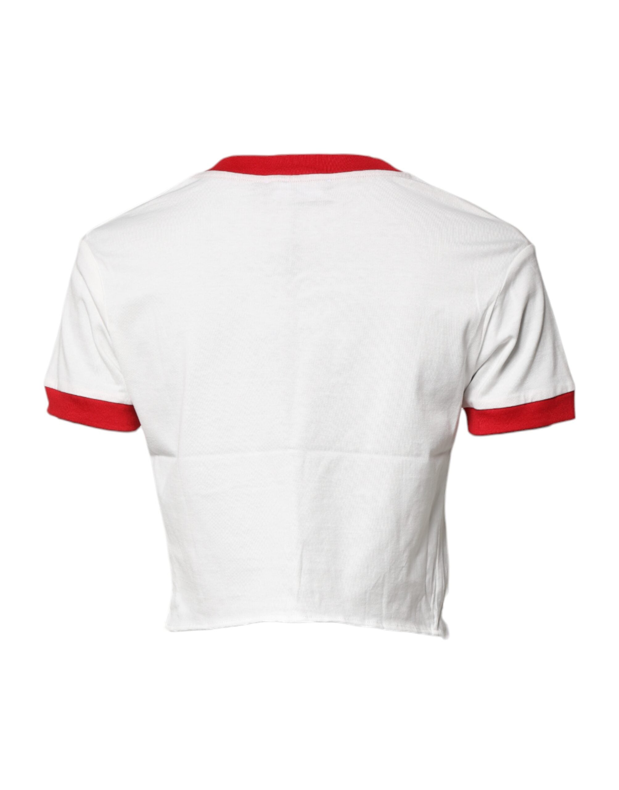 Dolce & Gabbana Weißes bedrucktes Rundhals-T-Shirt