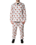 Dolce & Gabbana Schlafanzug-Set aus Baumwolle mit mehrfarbigem Blumenmuster