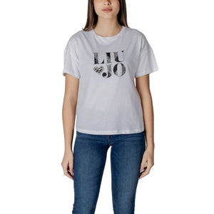 Liu Jo T-Shirt aus schwarzer und weißer Baumwolle