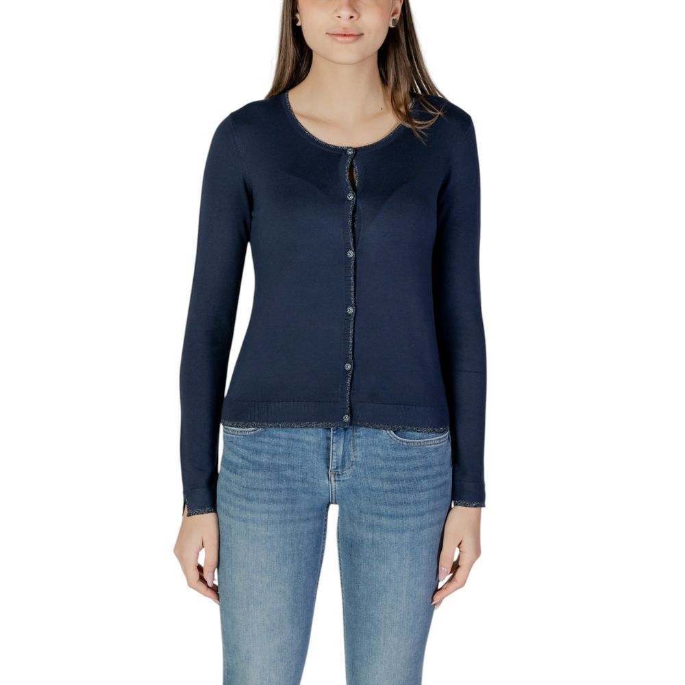 Liu Jo Blaue Viskose Strickjacke