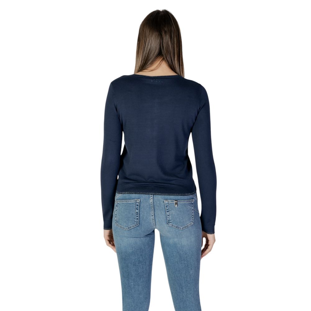 Liu Jo Blaue Viskose Strickjacke