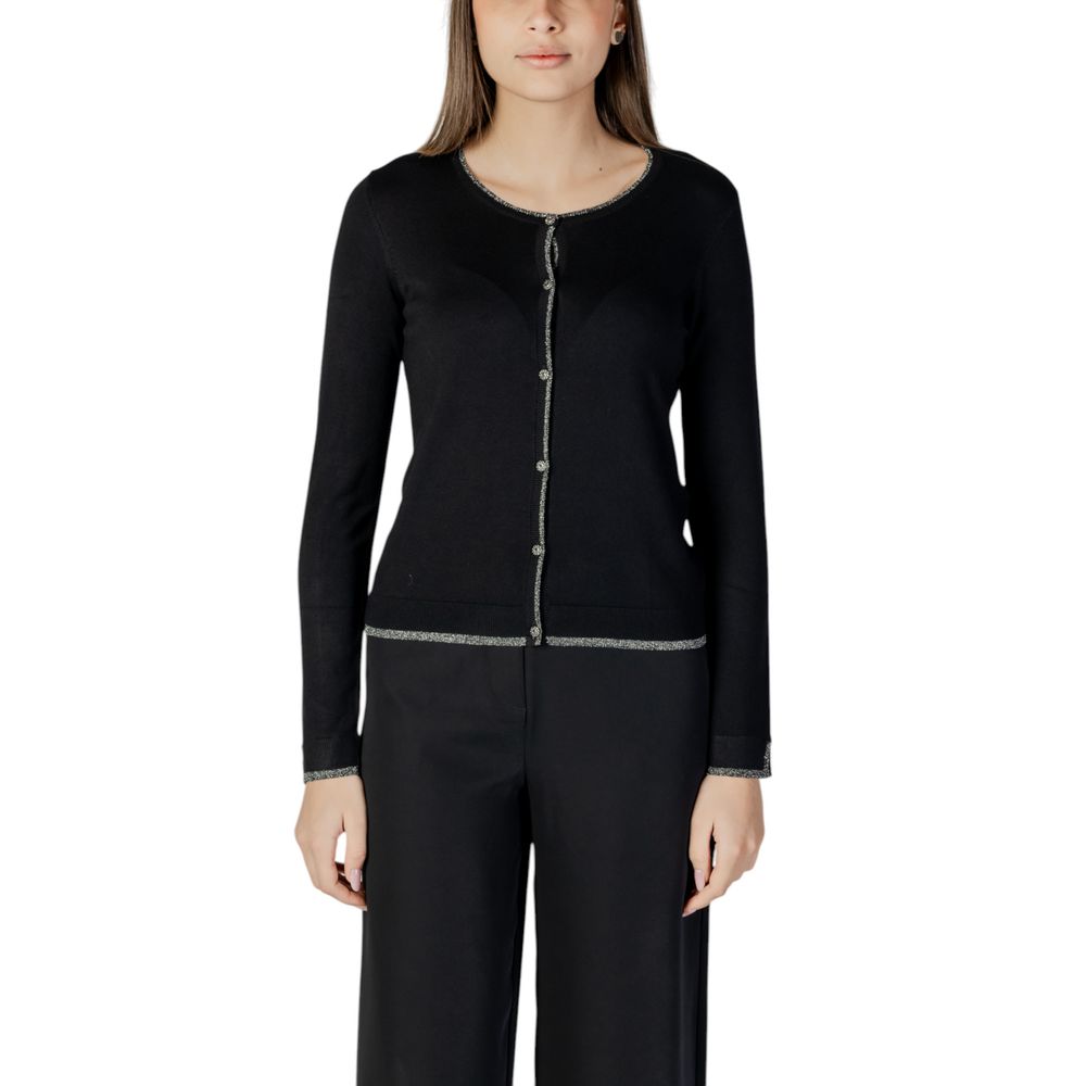 Liu Jo Schwarze Viskose-Strickjacke