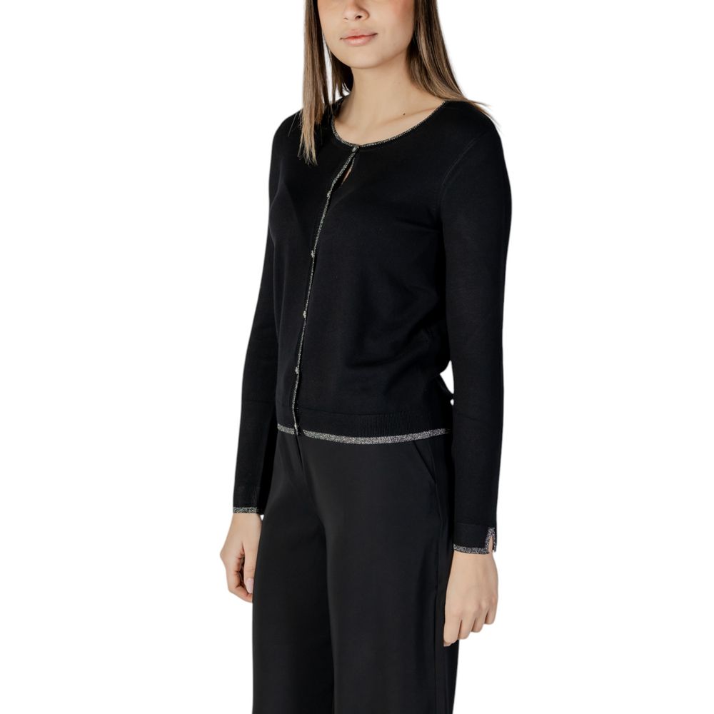 Liu Jo Schwarze Viskose-Strickjacke