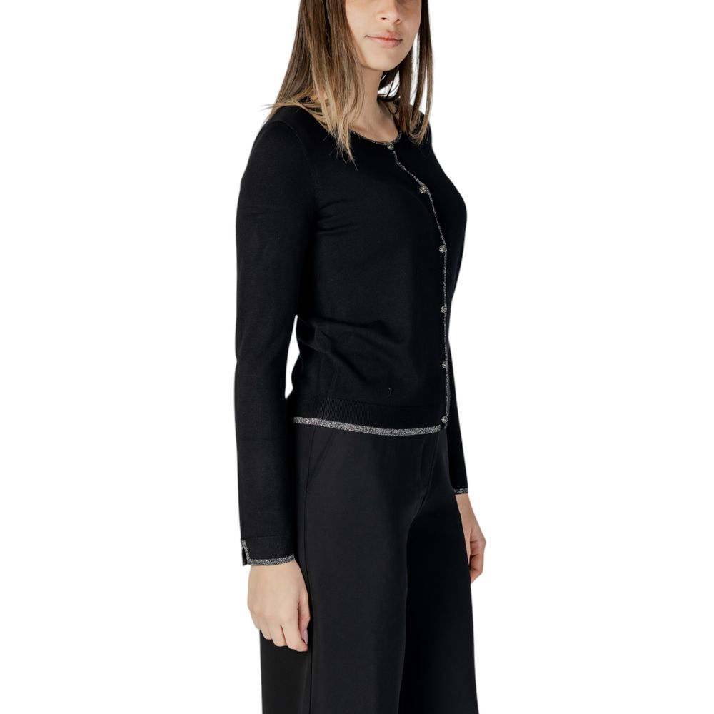 Liu Jo Schwarze Viskose-Strickjacke