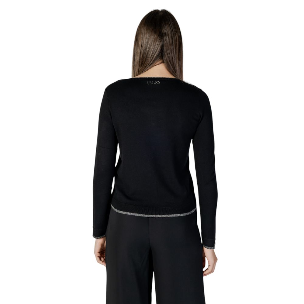 Liu Jo Schwarze Viskose-Strickjacke