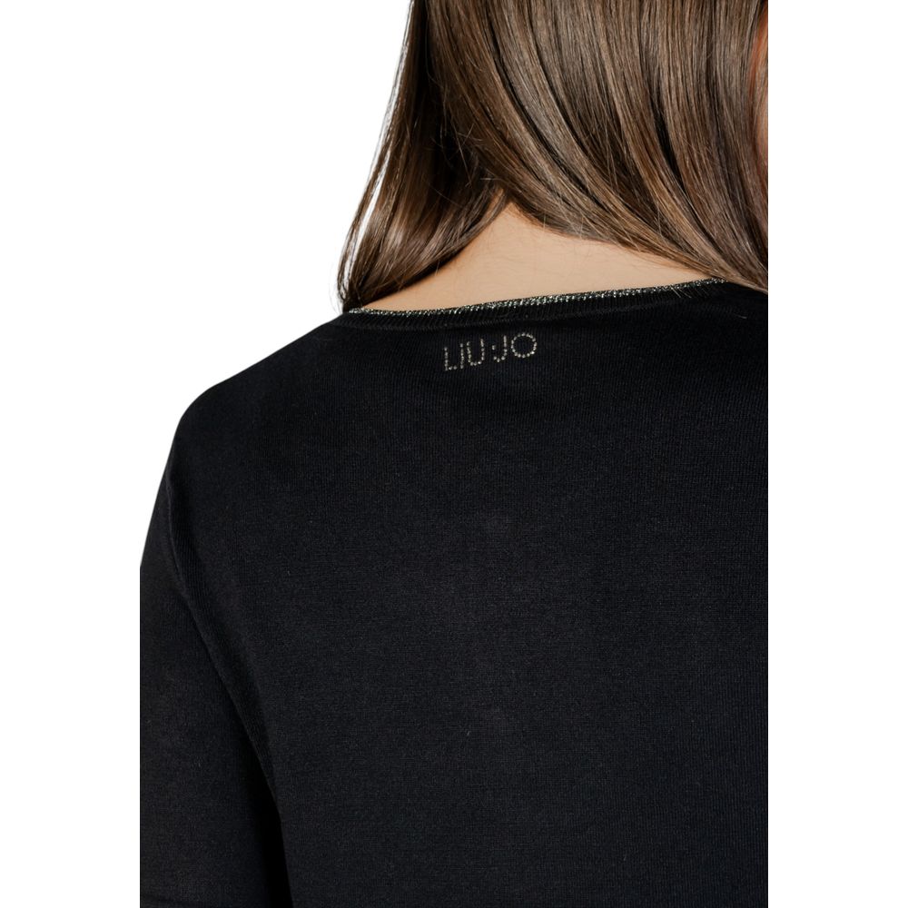 Liu Jo Schwarze Viskose-Strickjacke