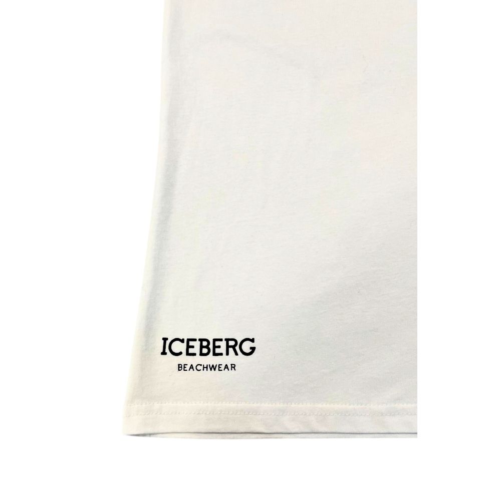 Iceberg Weißes Baumwolle Männer T-Shirt