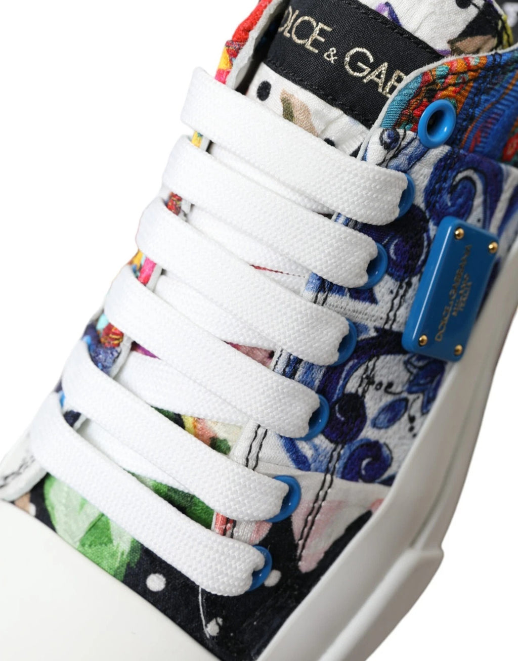 Dolce & Gabbana Multicolor Patchwork Low Top Sneakers Schuhe