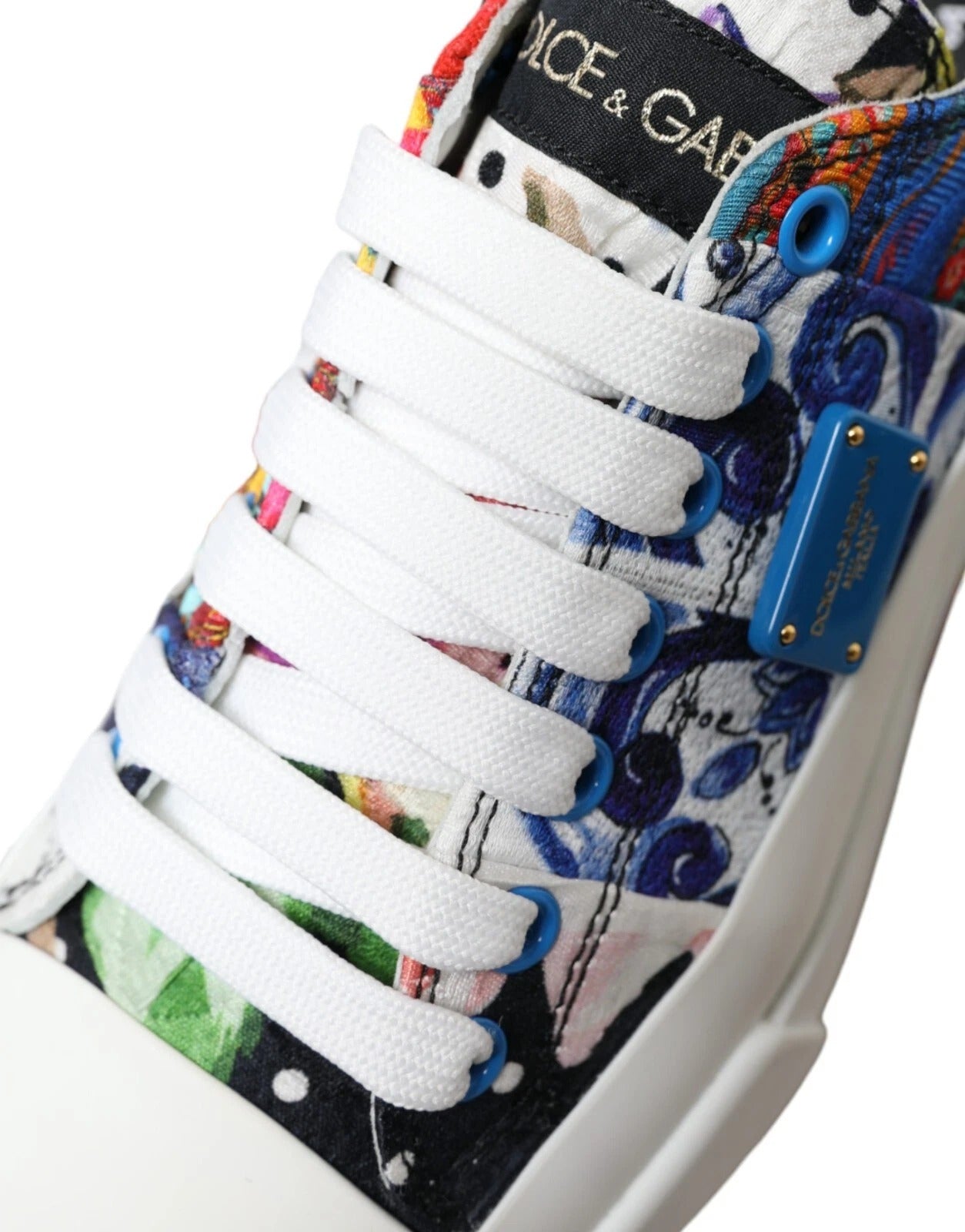 Dolce & Gabbana Multicolor Patchwork Low Top Sneakers Schuhe